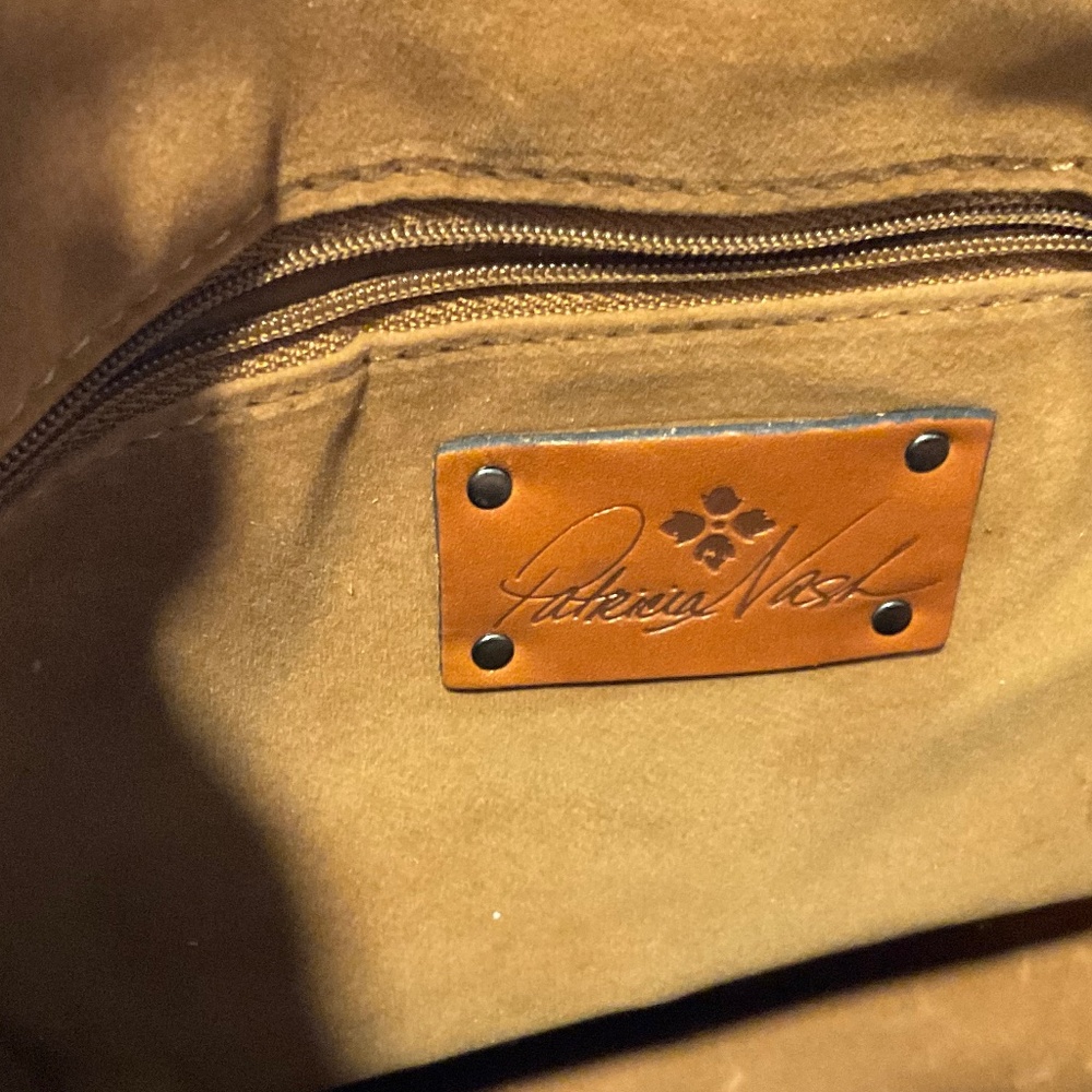 PATRICIA NASH Bark Leaves Shoulder Bag Bronze Gray - Picture 6 of 16